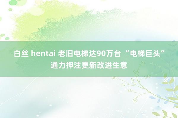 白丝 hentai 老旧电梯达90万台 “电梯巨头”通力押注更新改进生意