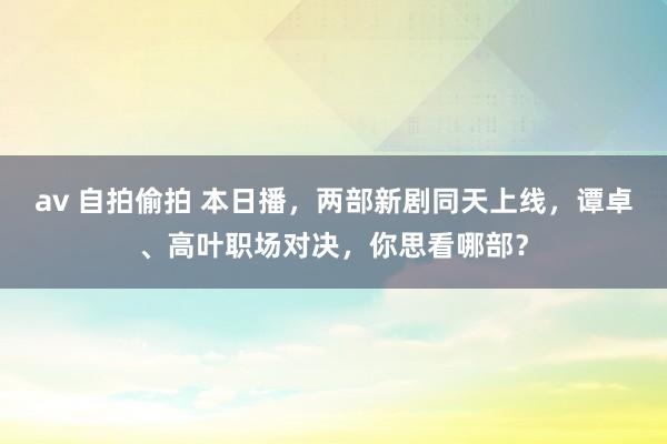 av 自拍偷拍 本日播，两部新剧同天上线，谭卓、高叶职场对决，你思看哪部？