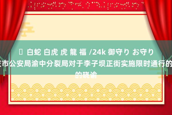 ✨白蛇 白虎 虎 龍 福 /24k 御守り お守り 重庆市公安局渝中分裂局对于李子坝正街实施限时通行的晓谕