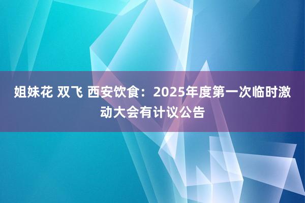 姐妹花 双飞 西安饮食：2025年度第一次临时激动大会有计议公告